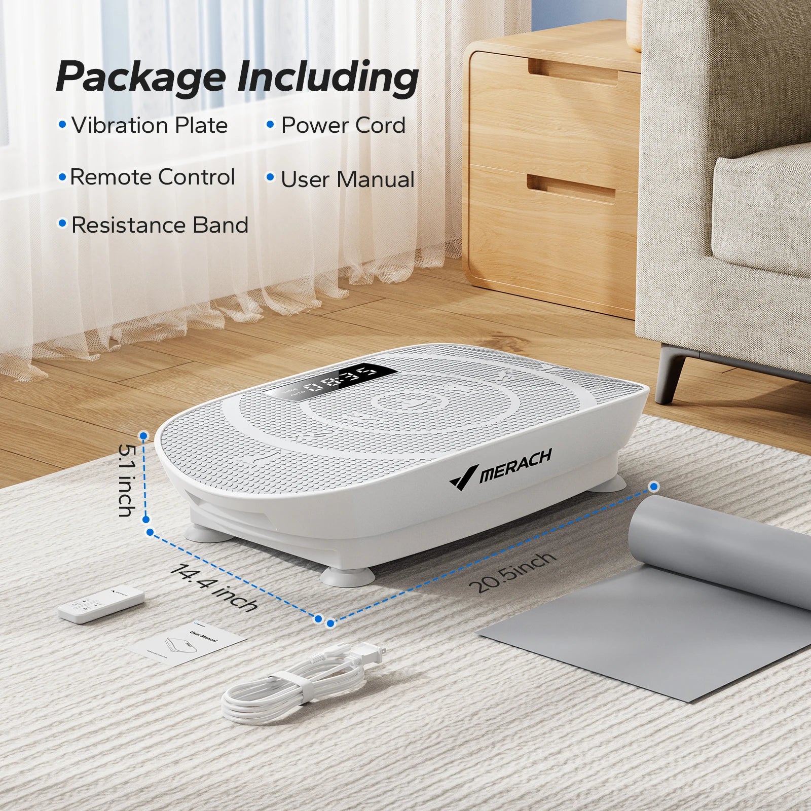 MERACH Vibration Plate Exercise Machine Whole Body Workout Power Vibrate Fitness Platform Vibration Plate Weight Loss & Shaping - view 21