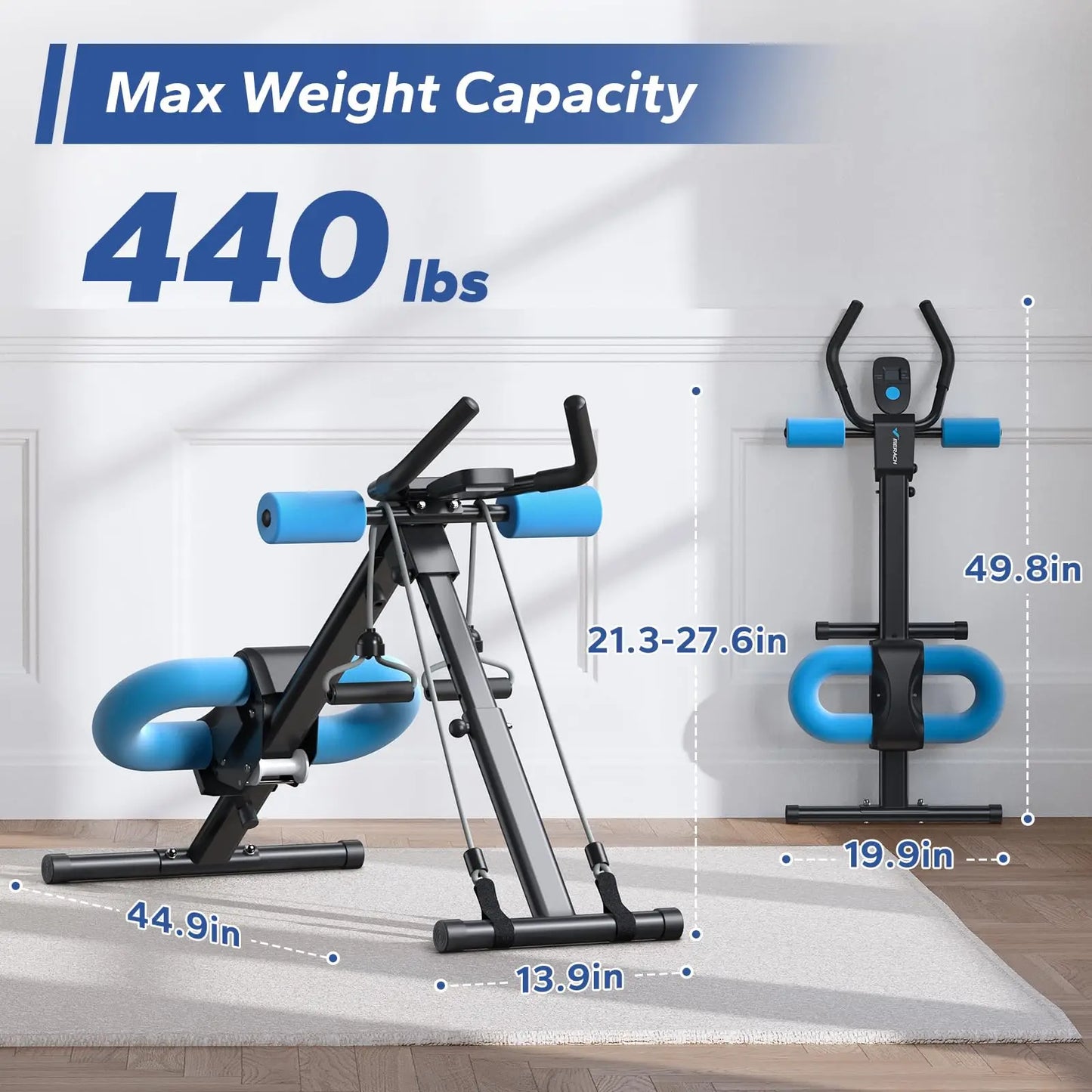 MERACH Pink Abdominal Trainer Adjustable & Foldable
