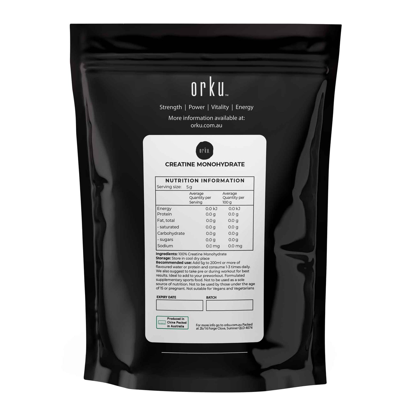 1Kg Creatine Monohydrate Powder - Micronised Pure Protein Supplement