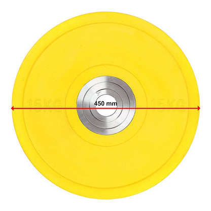 15KG PRO Olympic Rubber Bumper Weight Plate