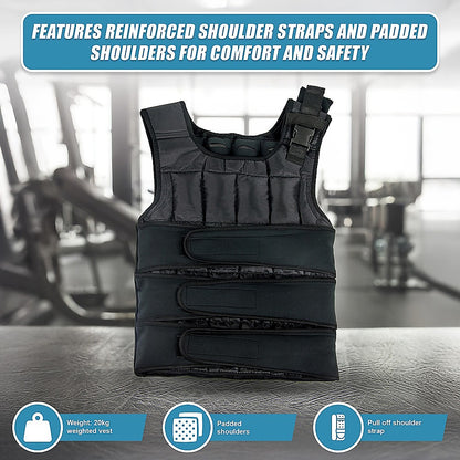 20Kg Adjustable Weighted Training Vest