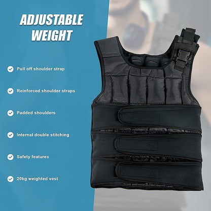 20Kg Adjustable Weighted Training Vest