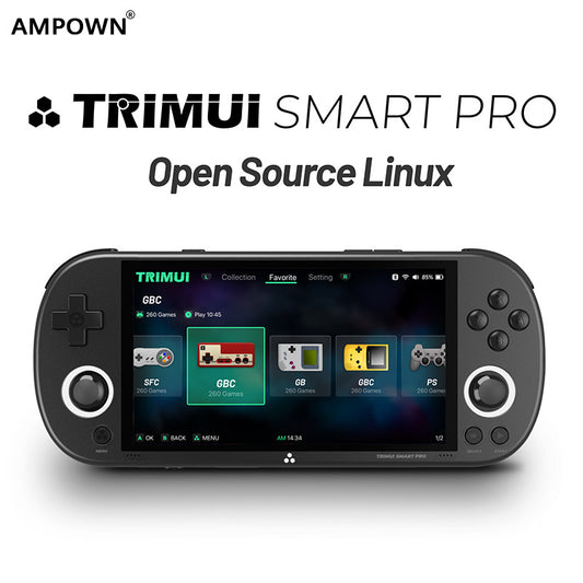 128G Black AMPOWN TRIMUI SMART PRO Portable Gaming Console - Retro PS1 & Arcade Handheld PSP Gaming Device