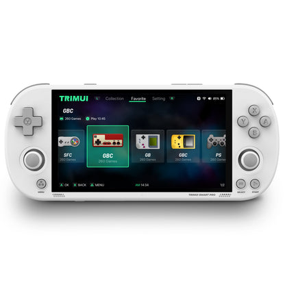 256G White AMPOWN TRIMUI SMART PRO Portable Gaming Console - Retro PS1 & Arcade Handheld PSP Gaming Device