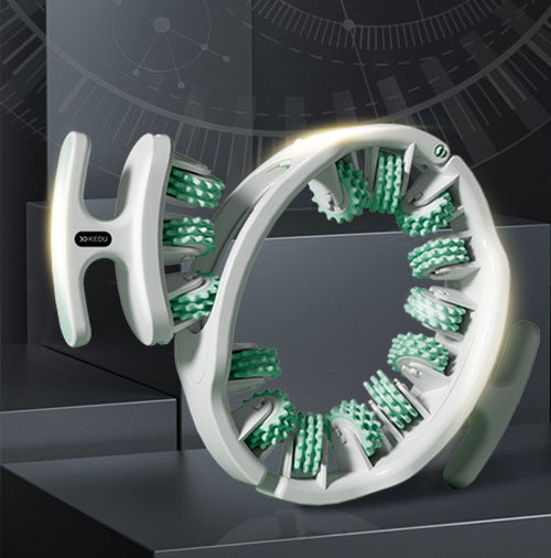 Green and White 360 Massage Roller For Lymphatic Drainage & Cellulite