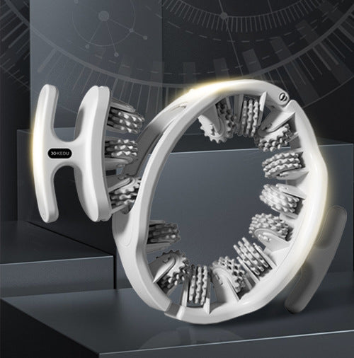 Grey and White 360 Massage Roller For Lymphatic Drainage & Cellulite