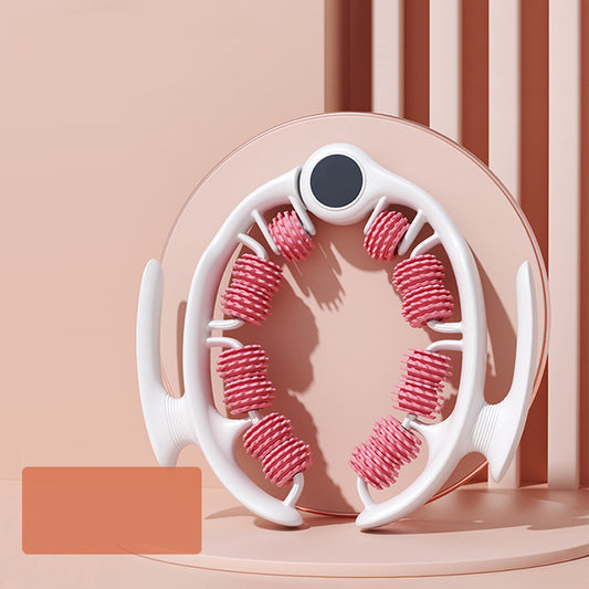 Pink 360 Degree Massage Roller For Lymphatic Drainage & Cellulite