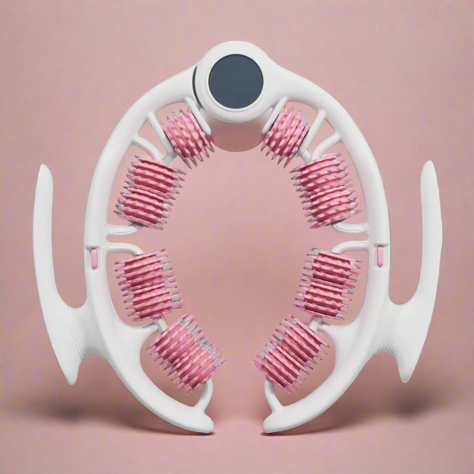 Pink 360 Degree Massage Roller For Lymphatic Drainage & Cellulite