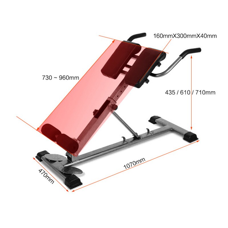 Foldable Roman Bench Back Hyperextension Machine