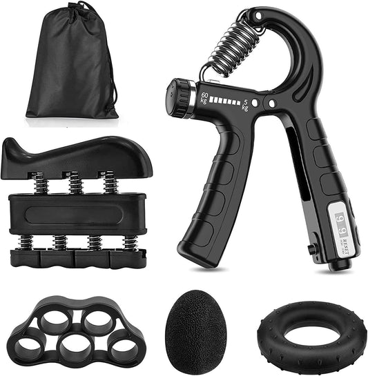 5 Piece Adjustable Hand Grip Strength Kit