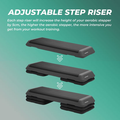 VERPEAK Aerobic Step Riser 4pcs Black