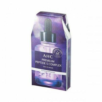 AHC Premium Peptide 5 Complex Skin Fit Mask (27ml x 5) Firming Enhancer