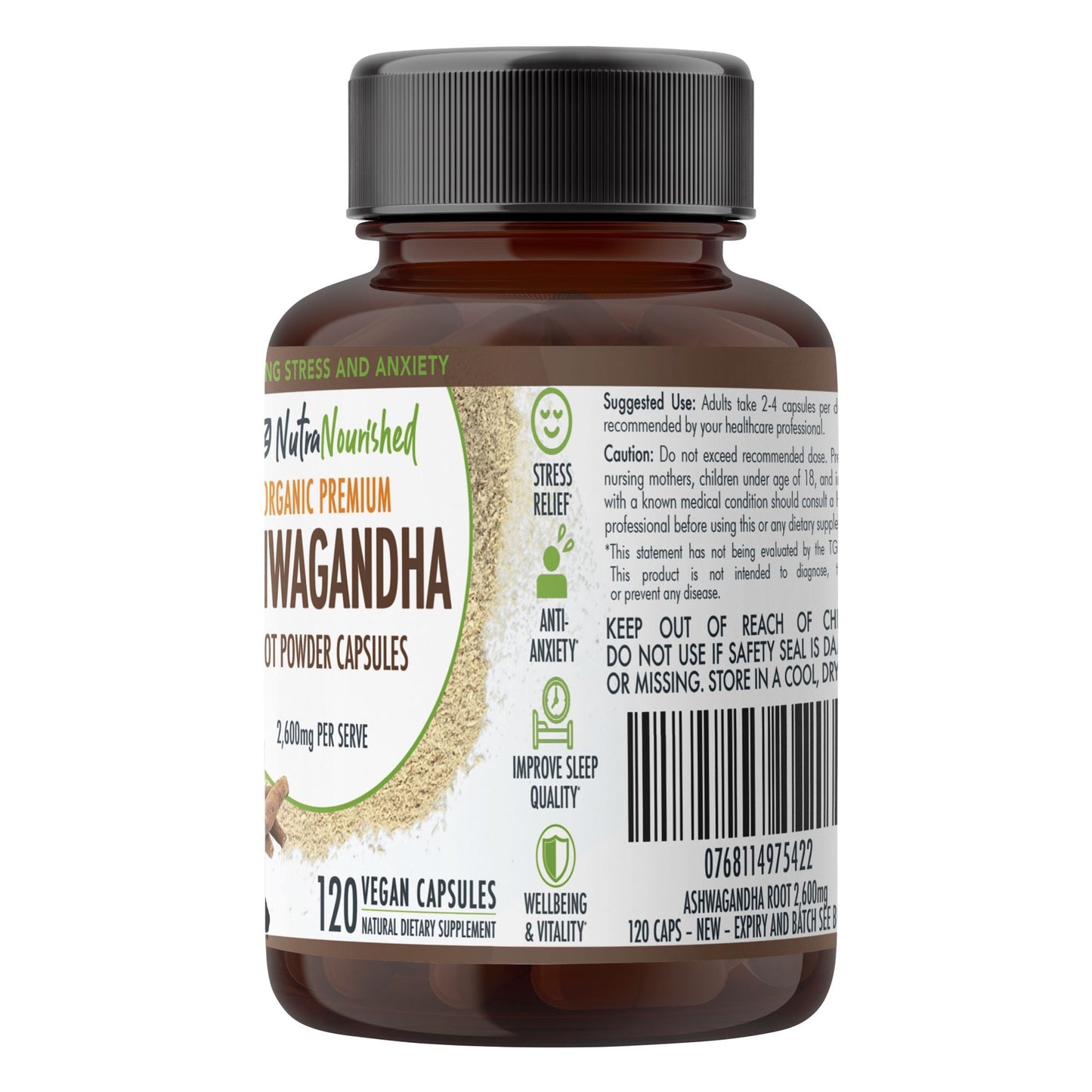 Organic Ashwagandha Capsules (vegan)- Withania Somnifera - Suppliments