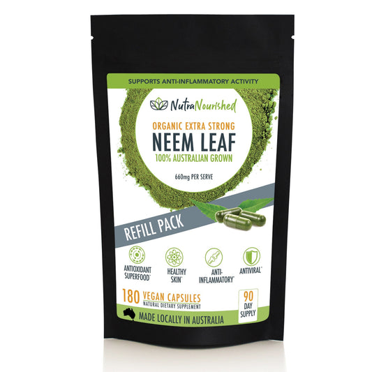 REFILL BAG - Neem Leaf Capsules Organic Pure - 180 Vegan Capsules