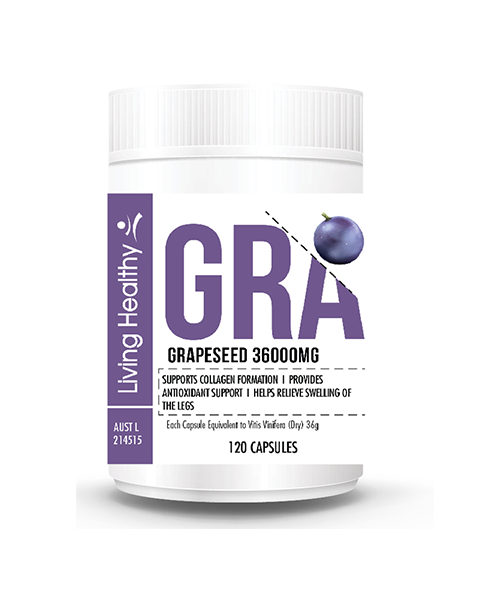 Living Healthy Grape Seed 36000mg 120 Capsules