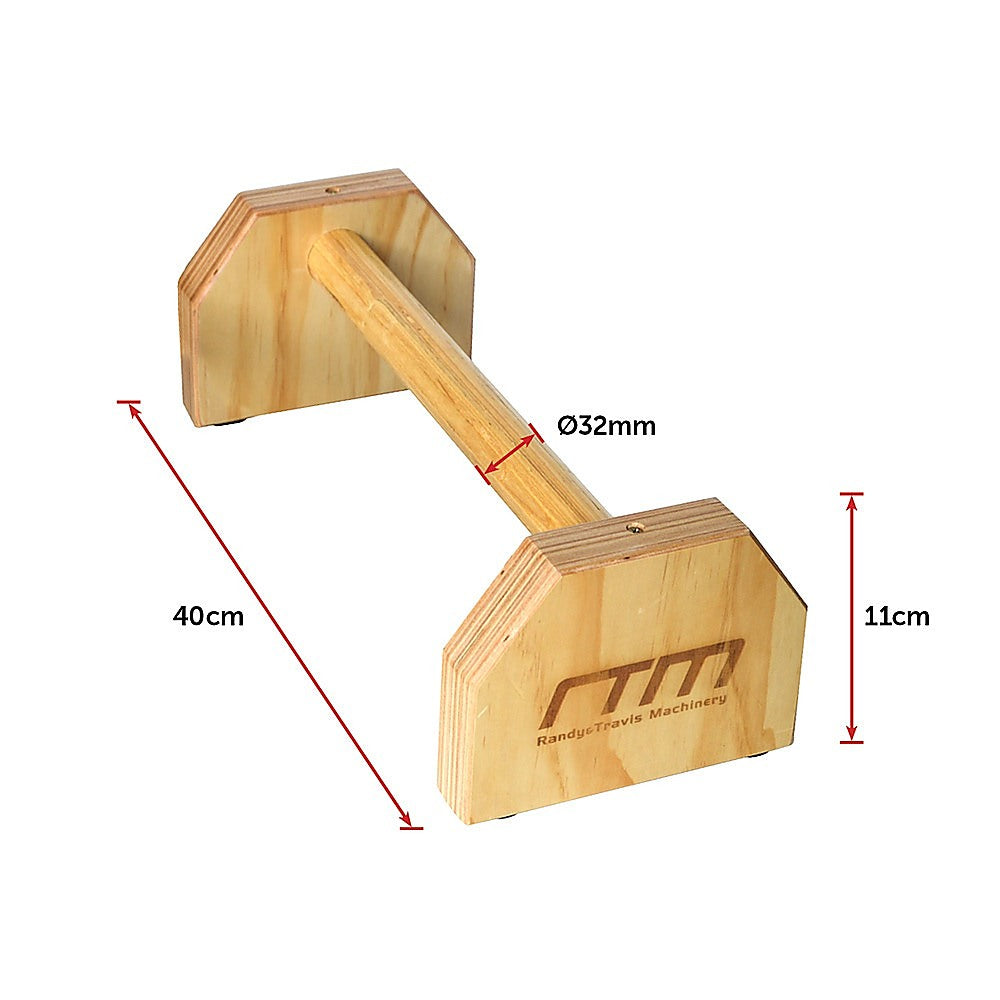 Wooden Parallette Bars Push Up & Dip Workouts