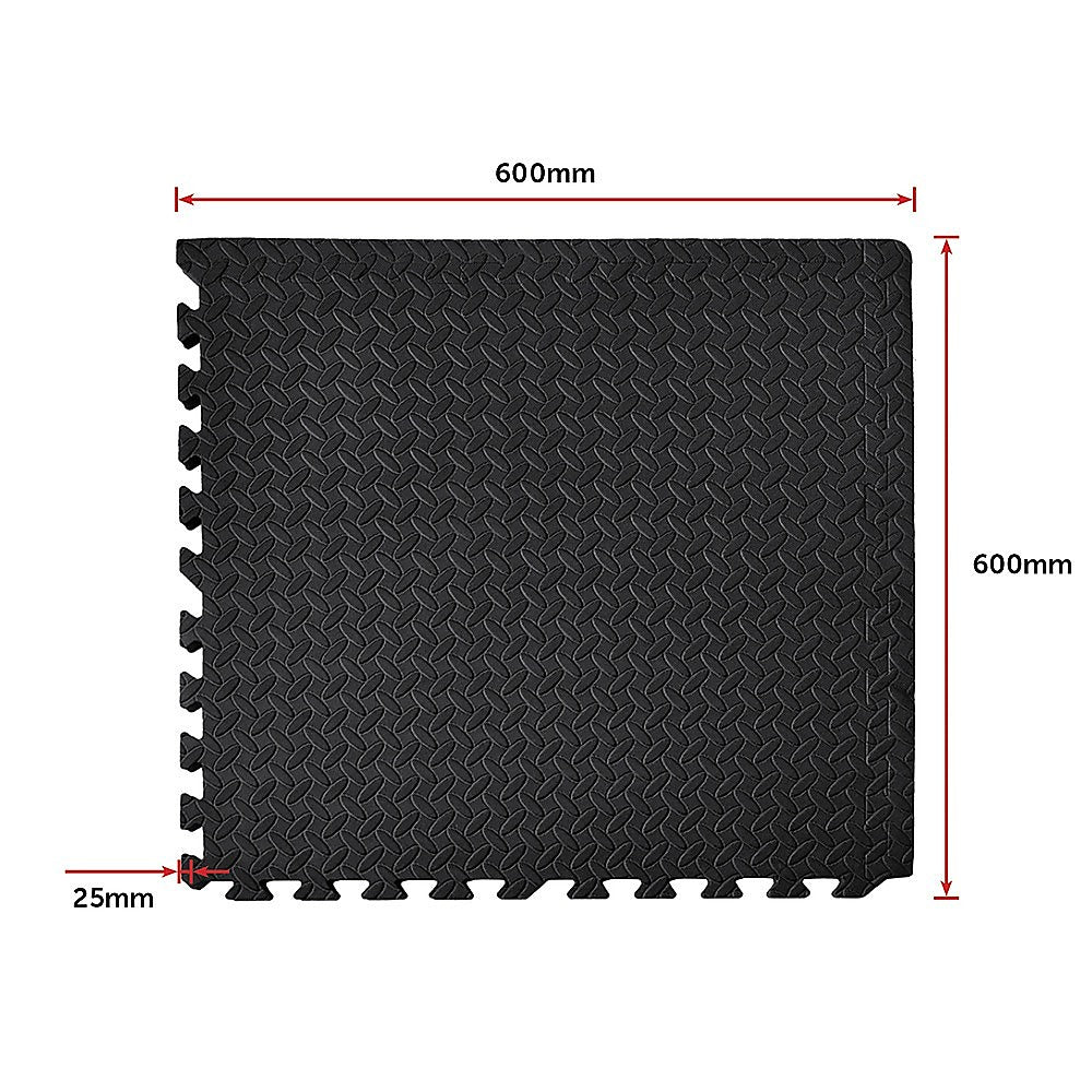 12 Tiles EVA Rubber Foam Gym Mat Flooring 60cm x 60cm 2.5cm